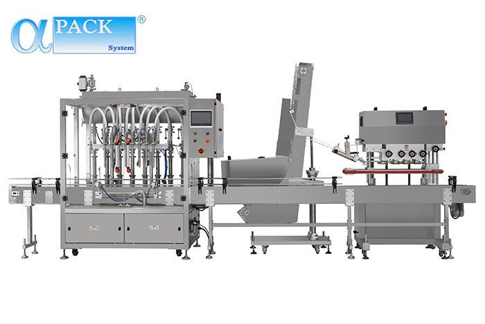 全自动伺服活塞泵充填锁盖生产线